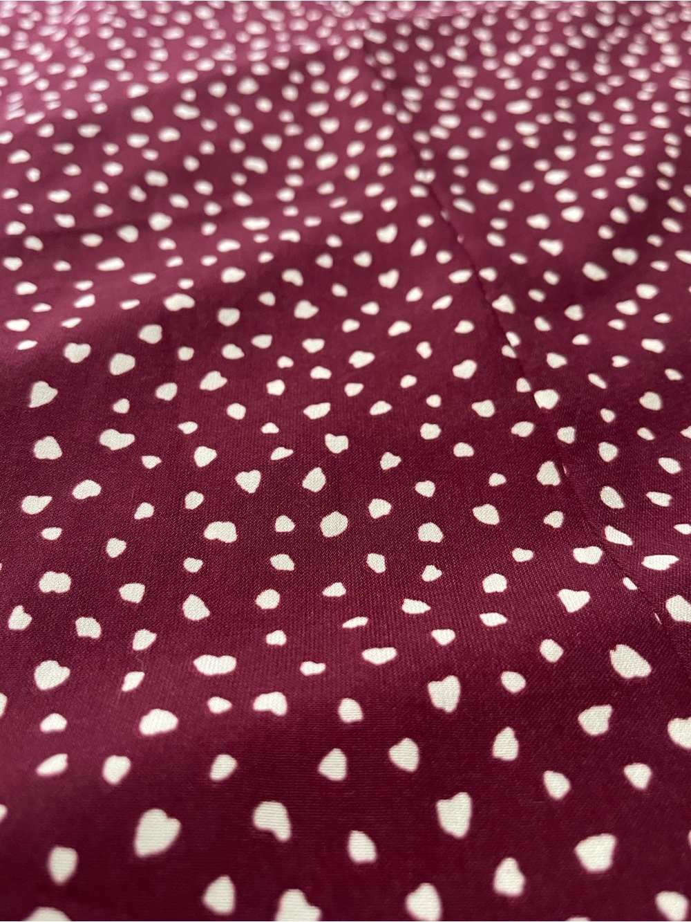 Kimchi Blue Burgundy Polka Dot Midi Dress - Picture 3 of 12